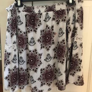 XS Charlotte Russe off the shoulder patterned top